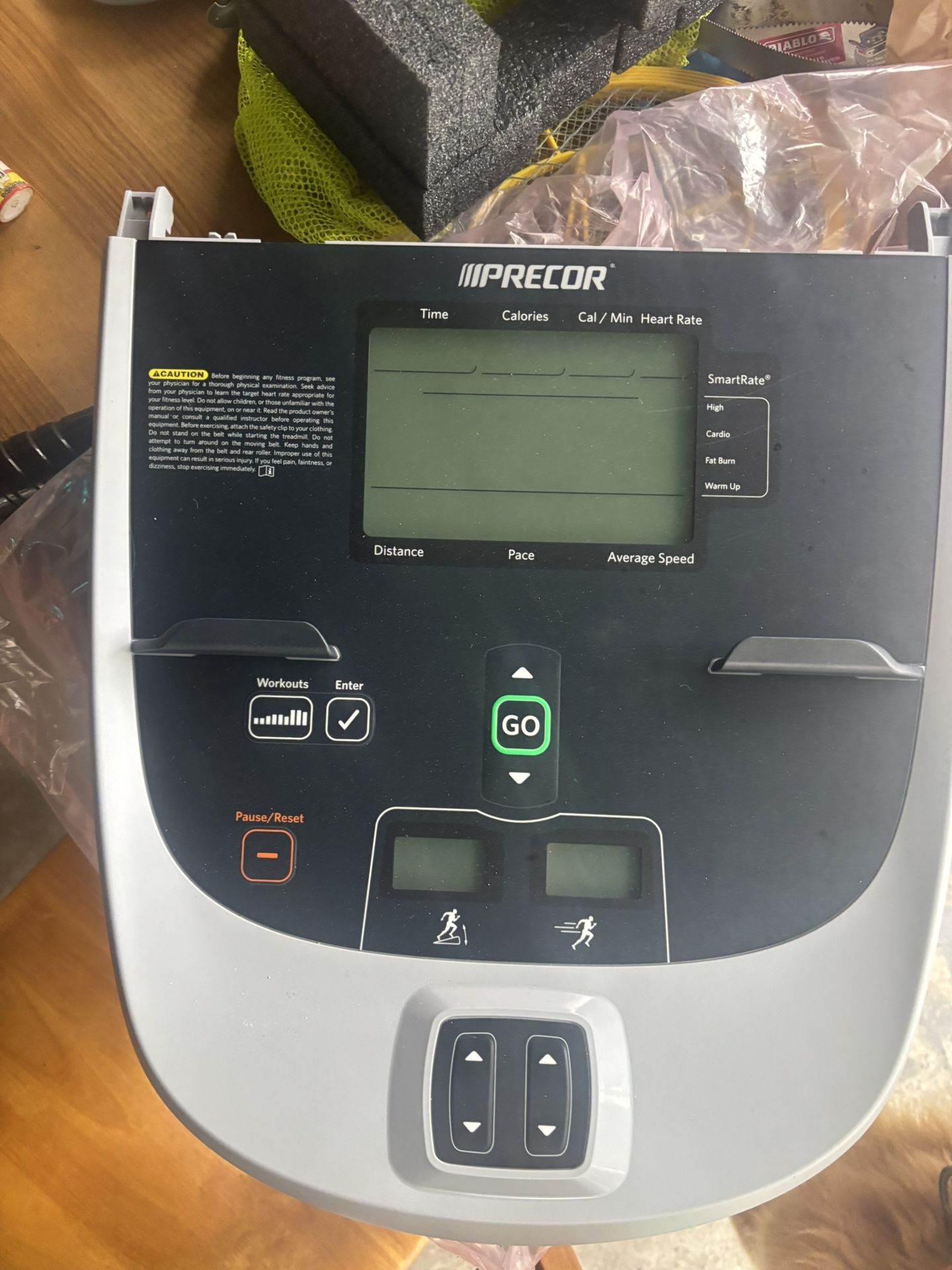 Precor Treadmill Console