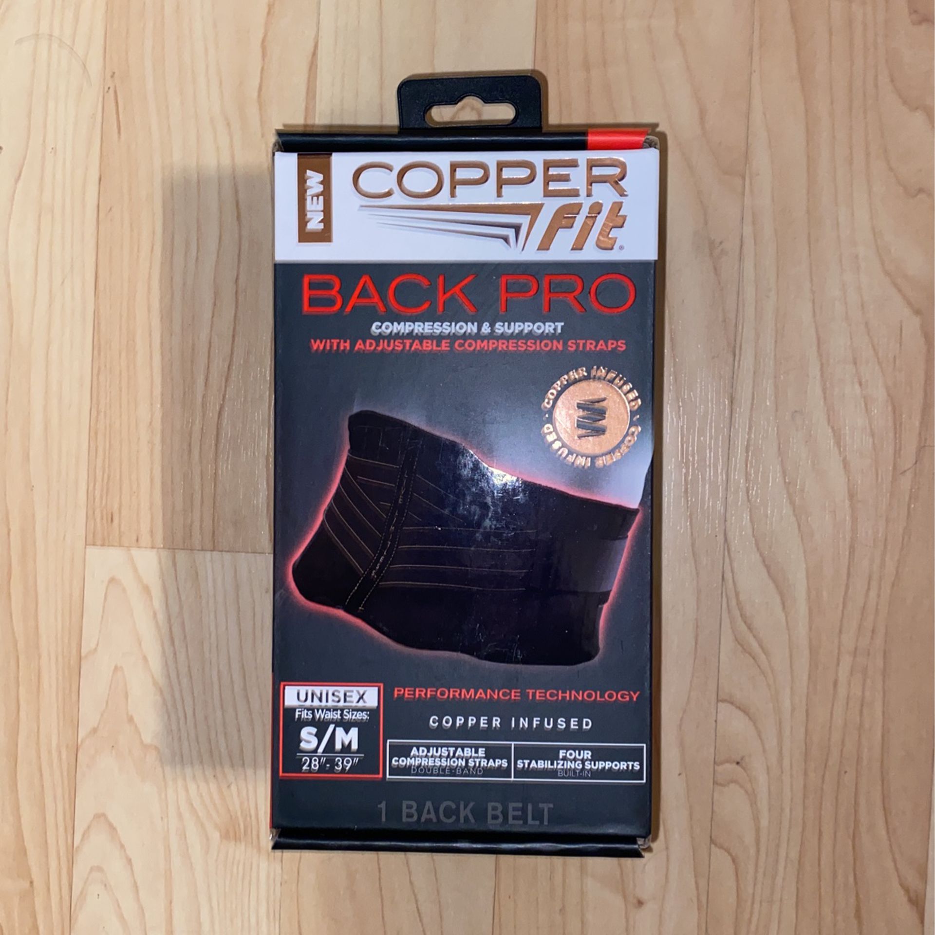 $12 New! Copper Fit Back Pro Unisex S/M 28” - 39”