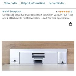 Built In Kitchen Vacuum Plus Hose 