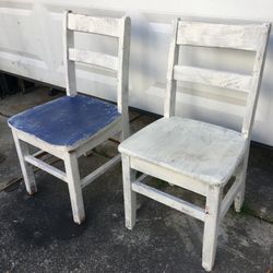 2 Solid Wood Infant/Toddler Chairs