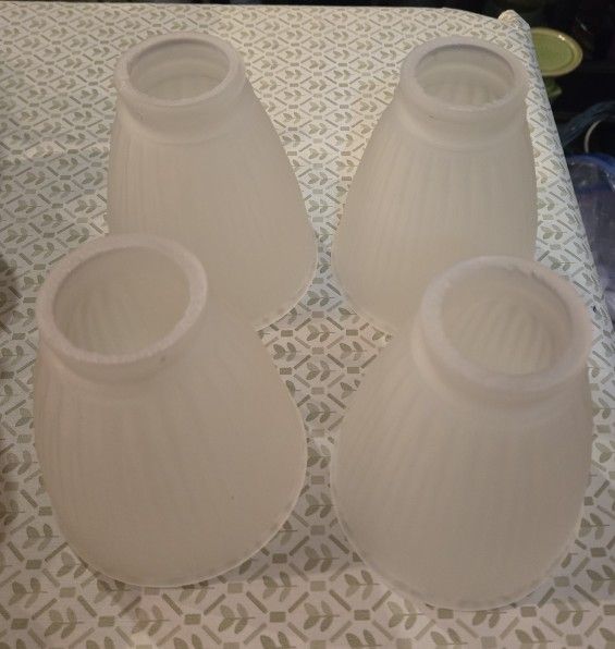 Set Of 4 Frosted Globes