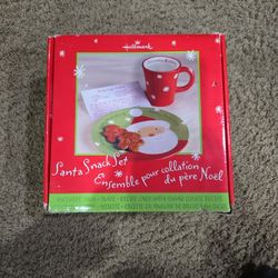Plate and Mug Cookies With Santa