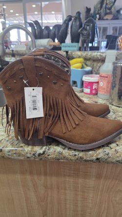 Dingo Brown Western Leather Boots 