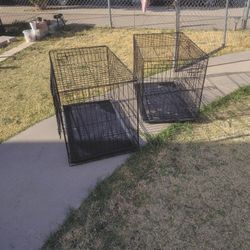 2 Large Dog Kennels