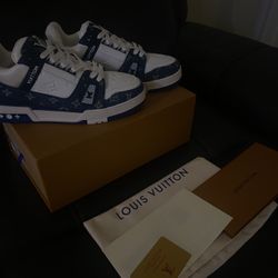 Lv Trainer Sneaker Blue
