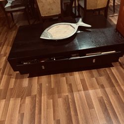 Coffee Table With 2 Drawers 