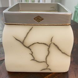Vintage Joseph Abboud Ceramic Marble Tissue Cover Box Holder
