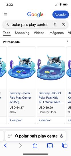 Bestway | Polar Pals Kids Water Play Center, Inflatable Water Park, Garden Toys with Ring Toss for Toddlers and Kids (Ages 2+)