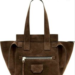 ALLSAINTS PEREZ SUEDE SHOULDER BAG