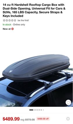 14 cu ft Hardshell Rooftop Cargo Box