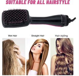 3-in-1 Hair Dryer Brush Ionic Hair Straightener Brush