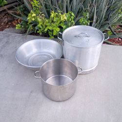 Pots large Rivere Ware - Tamale Steamer - 19" Vintage Mixing Bowl