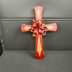 Hand carved Hawaiian cross out of Rosewood