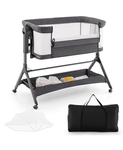 Hight adjustibable bedside sleeper witj torage bag