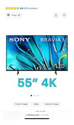 ⭐️ SONY 55” BRAVIA 3 4K SMART TV (BRAND NEW) Google TV