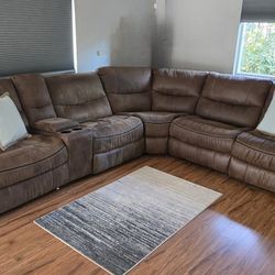 Brushed Suede Sectional