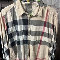 Mens  Burberry Long Sleeve Shirt 