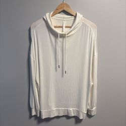 FABLETICS Women’s Lightweight Hoodie Long Sleeve Size Small Ivory Stretch