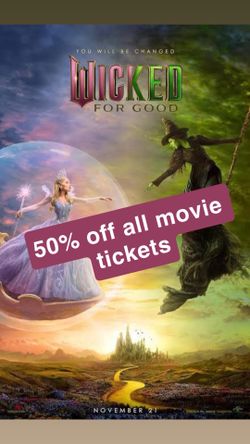 50% Off All Cinemark Movie Tickets