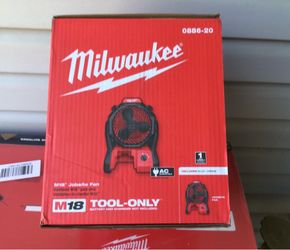 Milwaukee M18 Jobsite Fan.  Brand NEW .  Tool Only.  NUEVO.