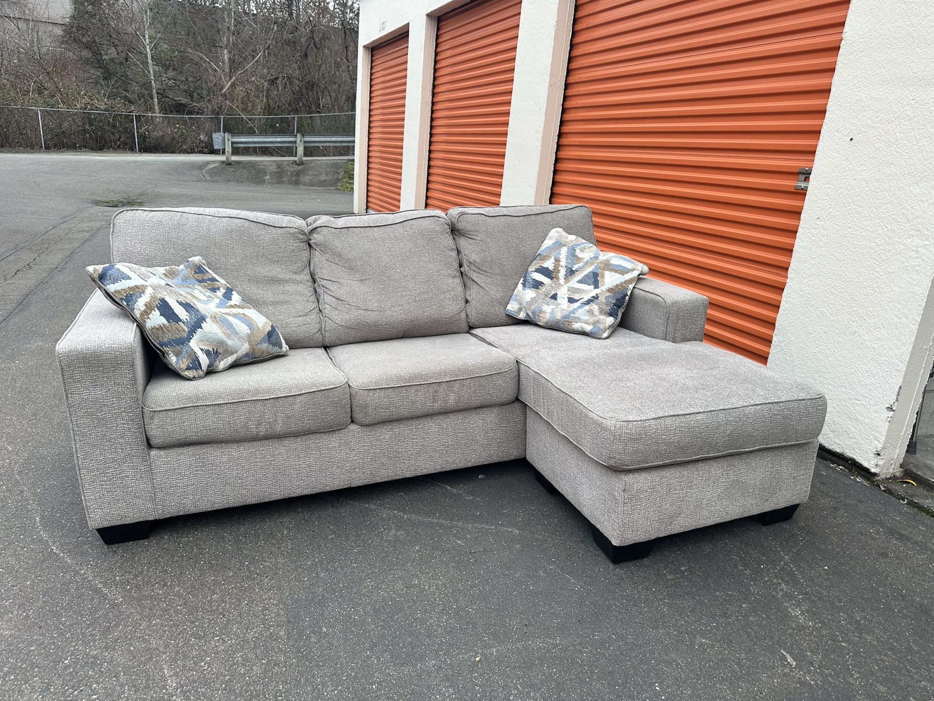 Gray Sectional Sofa Couch - FREE DELIVERY π