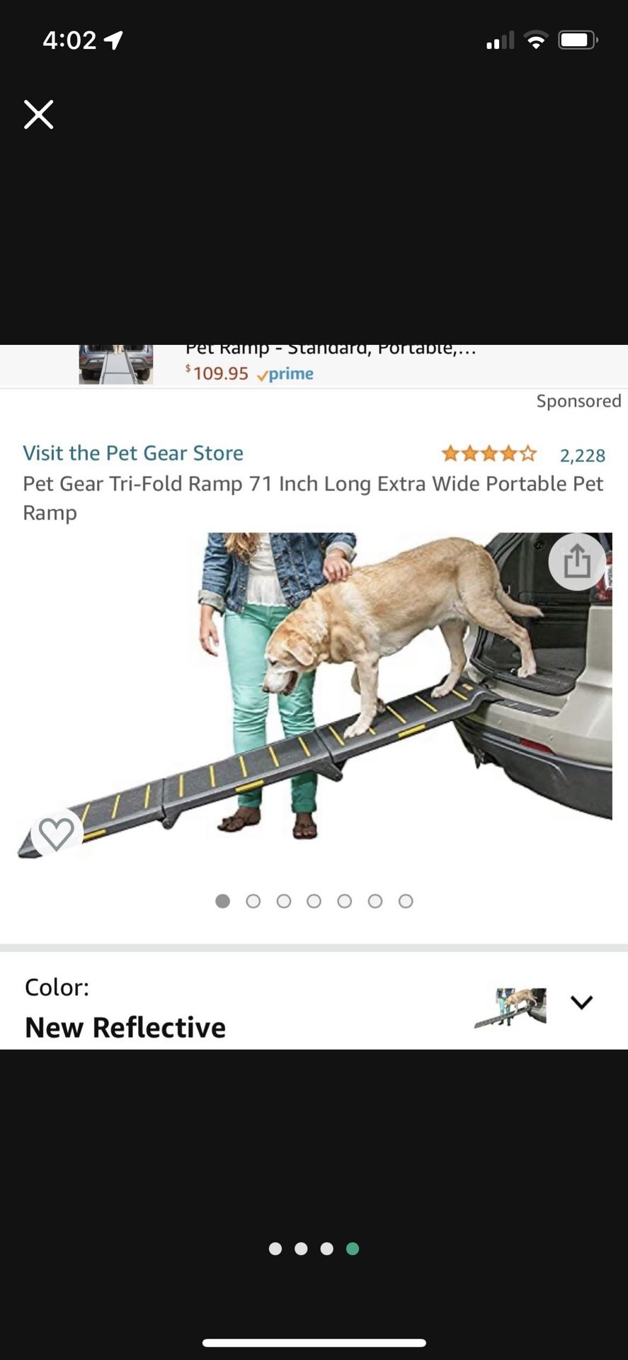 Pet RAMP By Pet Gear Trifold Extra Wide 