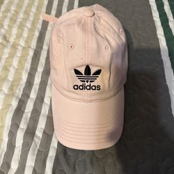 Adidas Originals Ball Cap Relaxed Adjustable Strap back Pink Hat One Size. 