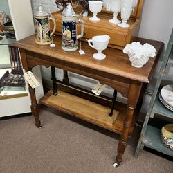 Antique Table Cart w/ Casters