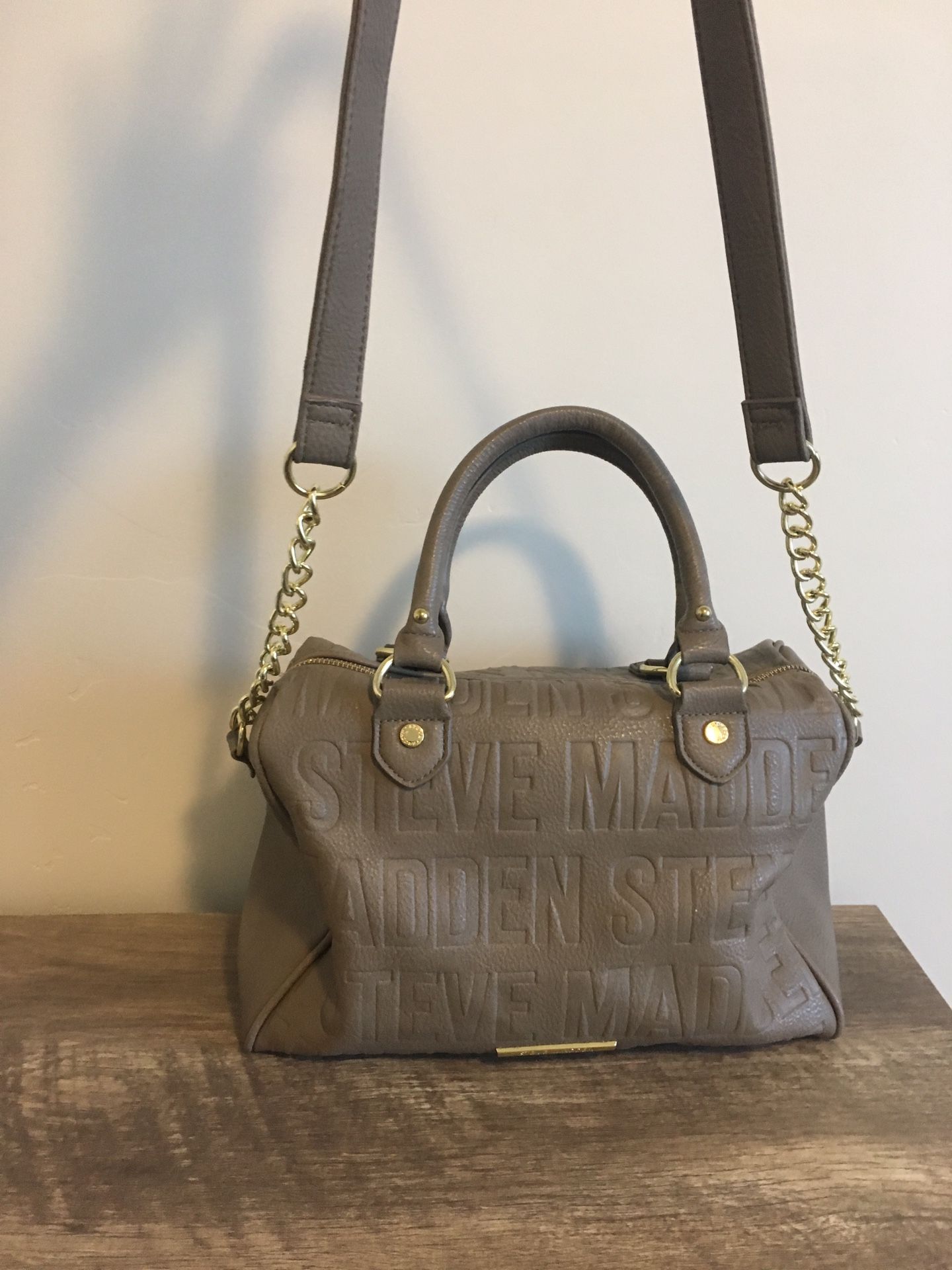 Steve Madden Tote Bag/Purse In Taupe