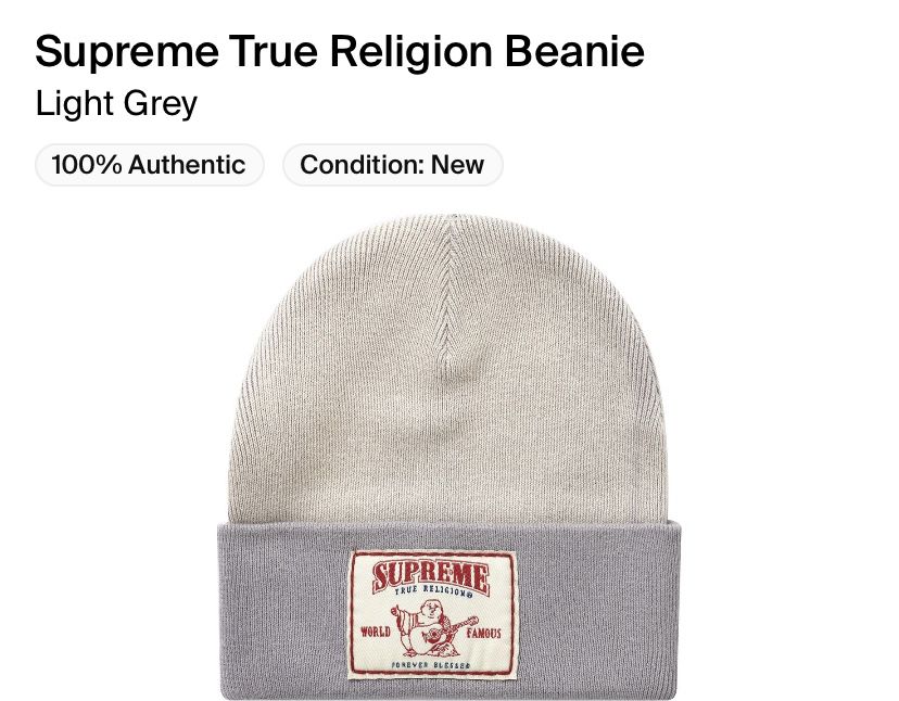 True Religion X Supreme Beanie
