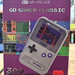 My Arcade Go Gamer Classic-Purple: Portable Electronic Game Console with 300 Games, Full Color 2.5" Screen - Fun for The Entire Family(DGUN-3910),Grey