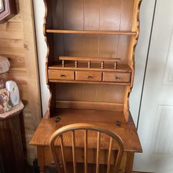 Wooden Desk And Chair