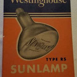 Vintage 1940s Westinghouse Sunlamp Bulb In Box + With Brochure