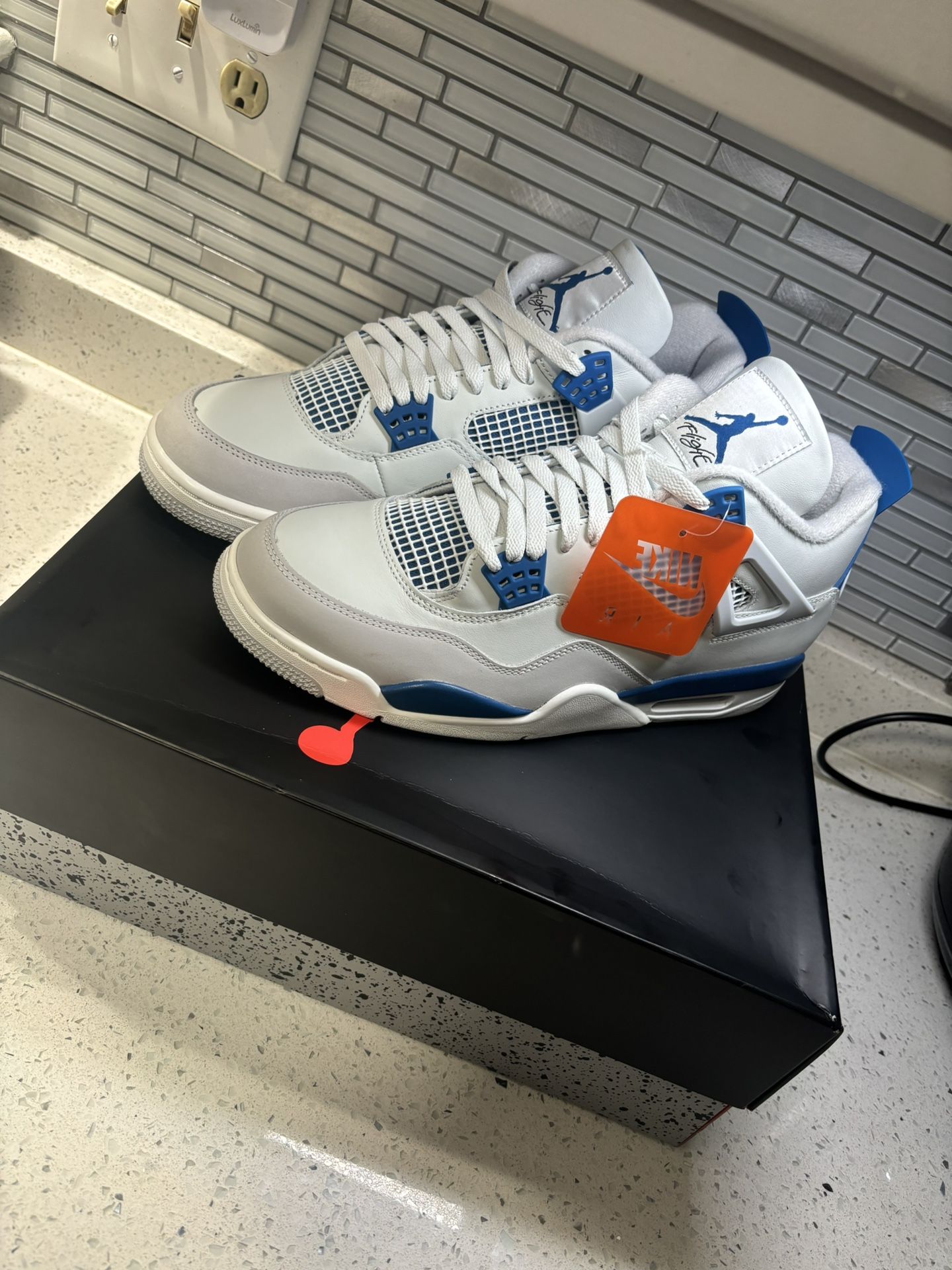 Brand new Jordan 4s military blue