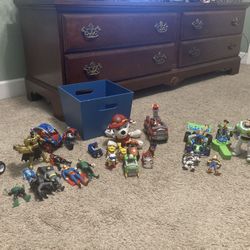 Gently Used Toys And Wooden Box