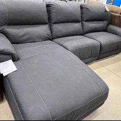 Henefer Midnight  Power Reclining Sectional Sofa Couch 