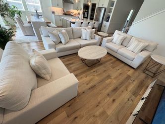 3-Piece Matching Sofa Set + 3 Tables - Like New