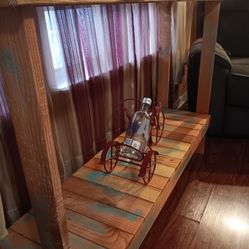 Handcrafted Wooden Console Table – Perfect for Entryway or Living Room