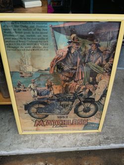 Matchless motorcycle poster