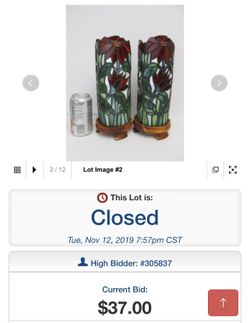 Vintage Stained Glass Candle Holder