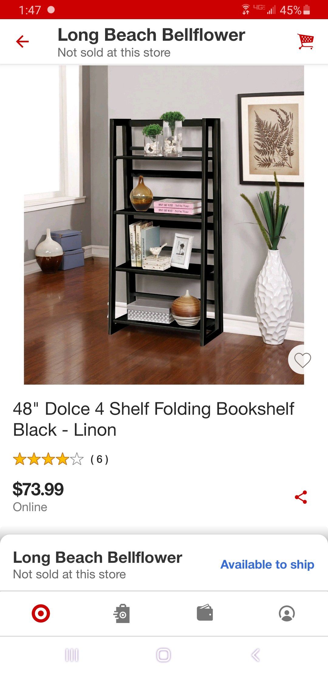 Get two for the price of one! Two folding bookshelves, great condition. Originally bought at target.