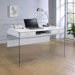 Beautiful White Desk With Drawers! Lowest Prices Ever!