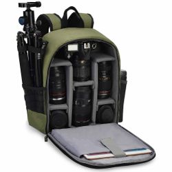 Caden D6 camera backpack Green