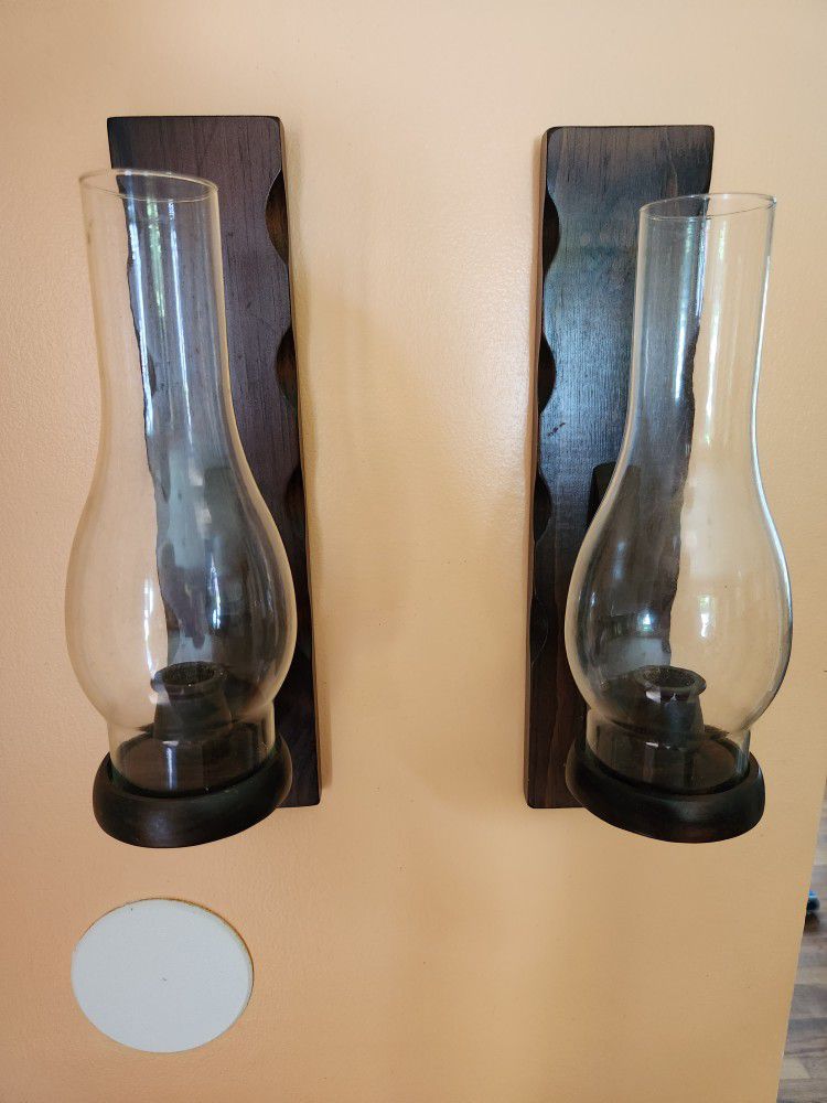 Wood Candle Sconces