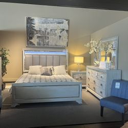 Grey 4PC King Bedroom Set