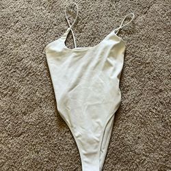 White One Shoulder Bodysuit