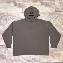 Fear of God Essentials Relaxed Hoodie Wood Size Small