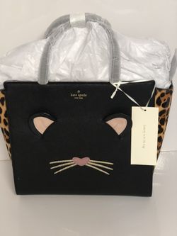 New Kate Spade cat/leopard purse