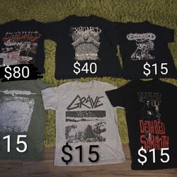 Old Band Tees (Priced as listed)