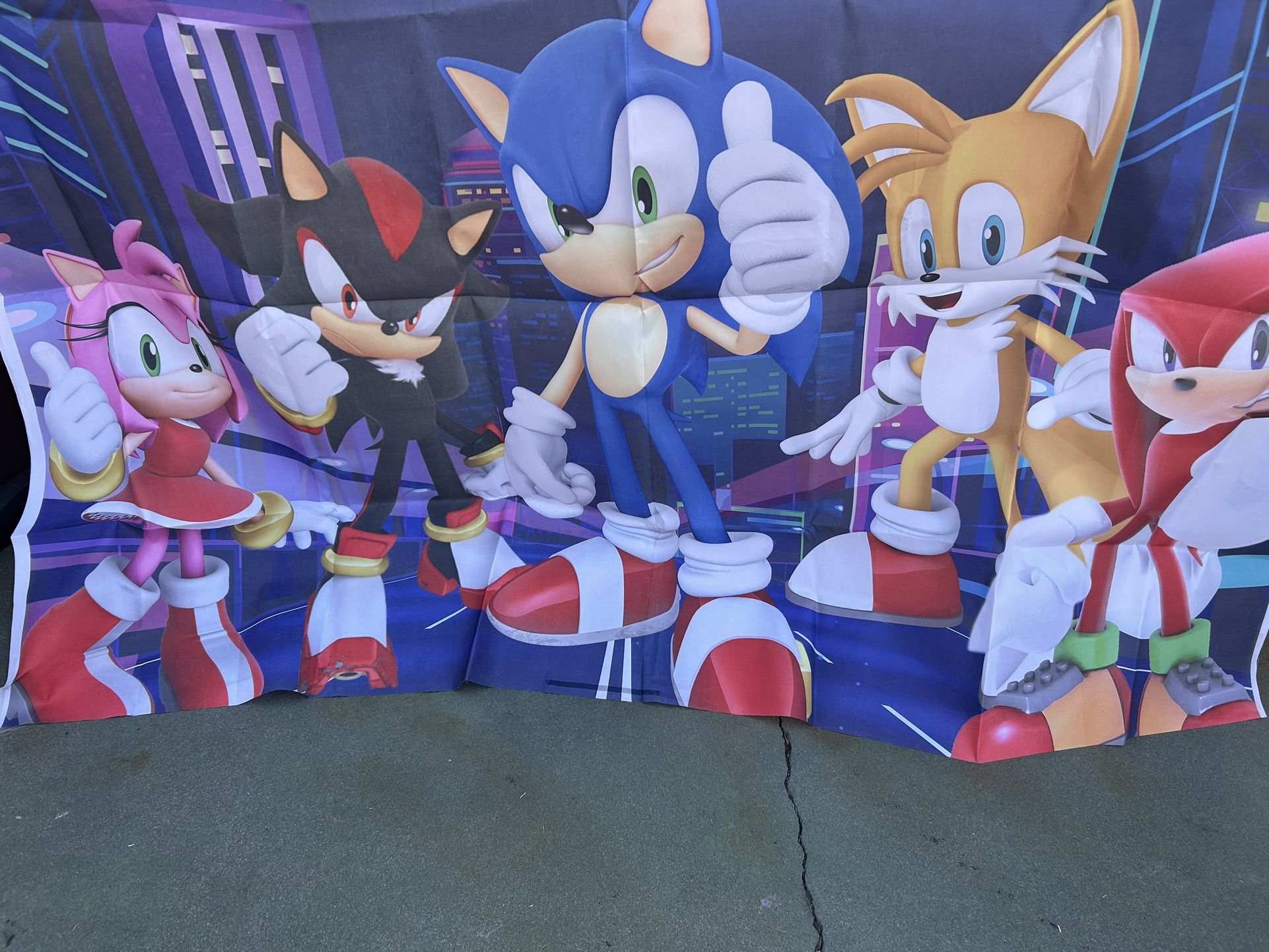 Sonic Birthday Backdrop